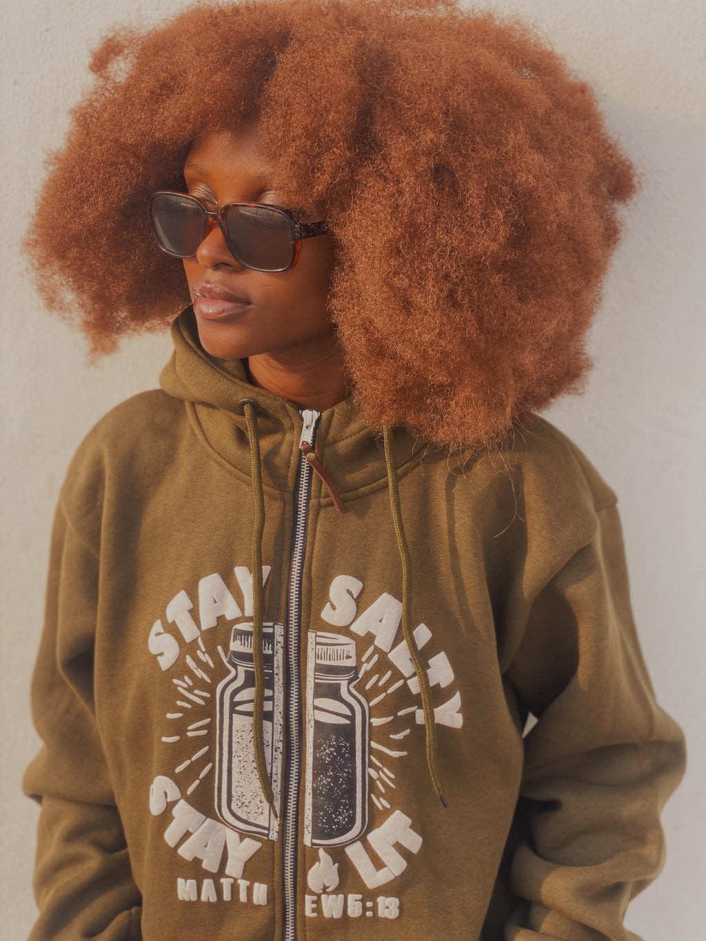 Stay Salty Stay Lit - Raised Neck Zip-Up Kingdom Hoodie image 2